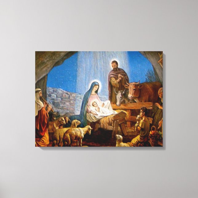 Nativity Scene Gifts for Christmas Canvas Print (Front)