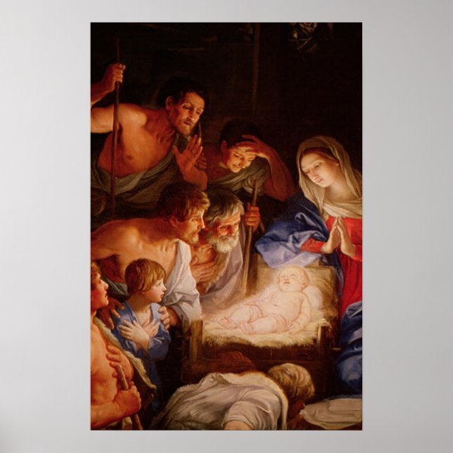 Nativity Scene Gifts for Christmas Poster (Front)