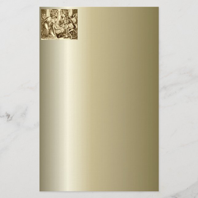 Nativity Scene Gifts for Christmas Stationery (Front)