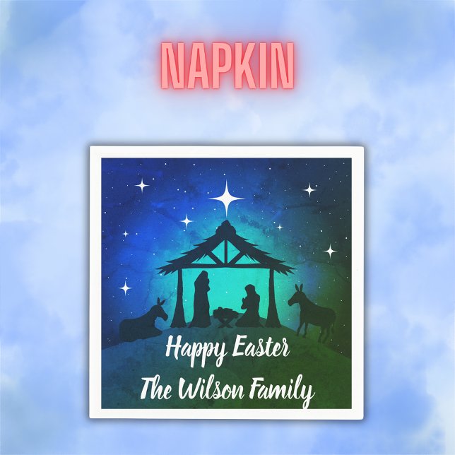 Nativity Scene - Happy Easter | Napkin (Creator Uploaded)