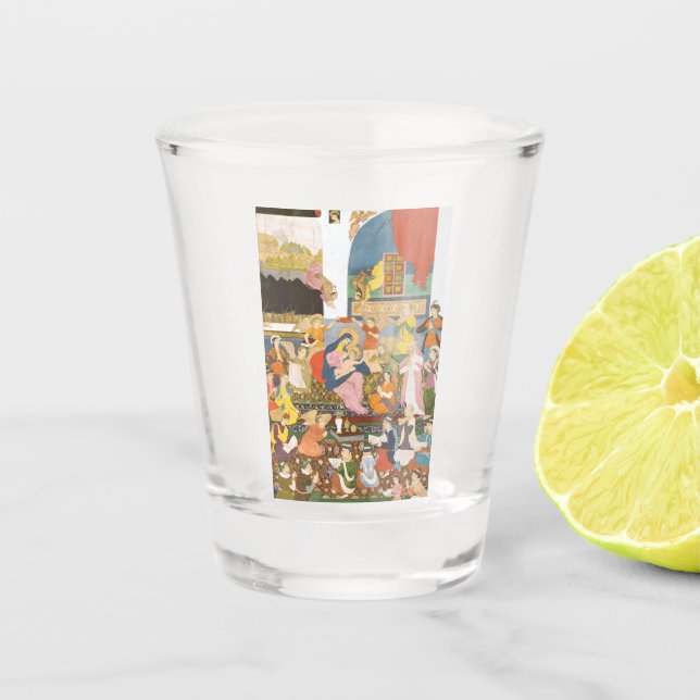 Nativity scene in indian style shot glass (Front)