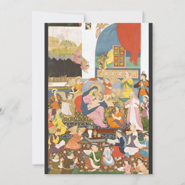 Nativity scene in indian style thank you card (Front)
