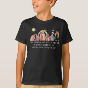 Nativity Scene Jesus Birth Christian Christmas Hoo T-Shirt