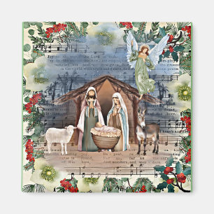 Nativity Scene, Joy to the World, Magnet