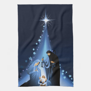 Nativity scene kitchen towel
