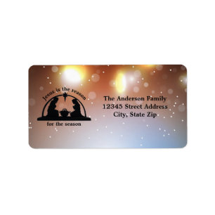 Nativity Scene Lights - Address Label