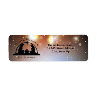 Nativity Scene Lights - Return Address Label