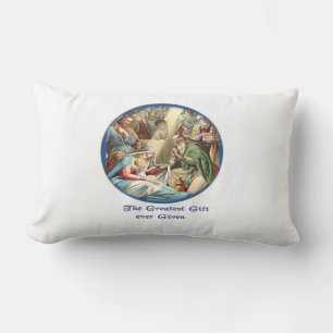 Nativity Scene Lumbar Pillow