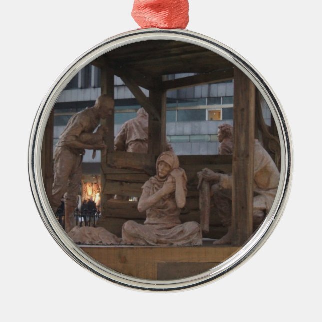 Nativity Scene Metal Ornament (Front)