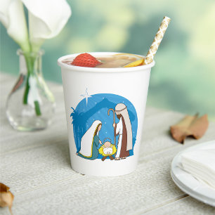 Nativity Scene Paper Cups