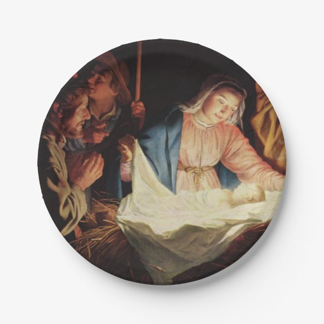 Nativity Scene Paper Plate (Front)