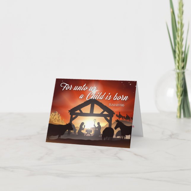 Nativity Scene Religious Holiday Christmas (Front)