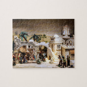 Nativity Scene Setup for Christmas Jigsaw Puzzle