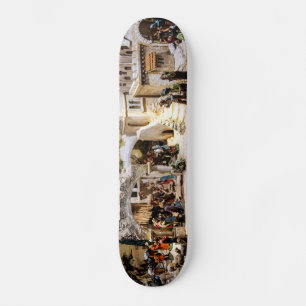 Nativity Scene Setup for Christmas Skateboard