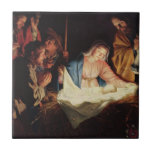 Nativity Scene Tile<br><div class="desc">Design features the birth of Jesus Christ,  as told in the traditional Christmas story.</div>