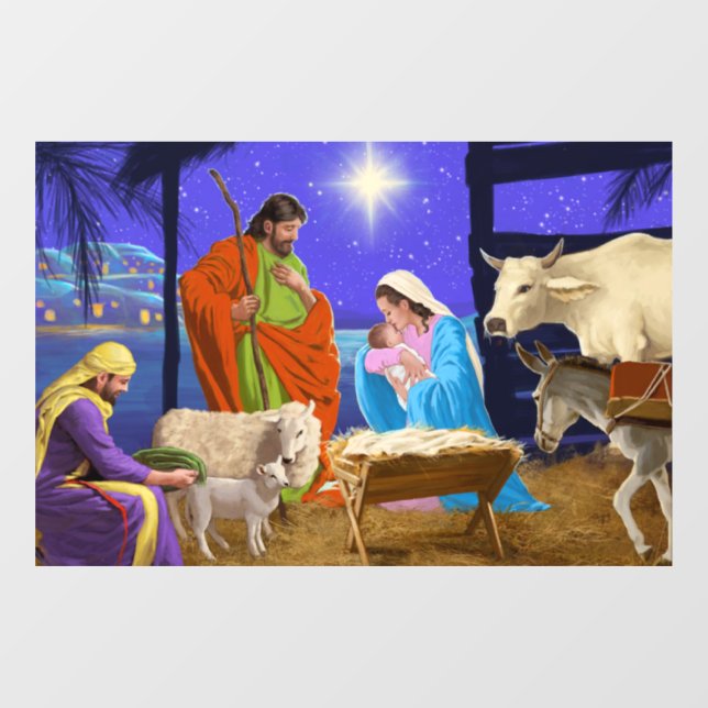 nativity scene window cling (Sheet)