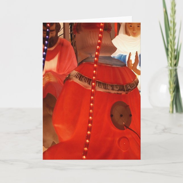 Nativity scene with sense of irony holiday card (Front)