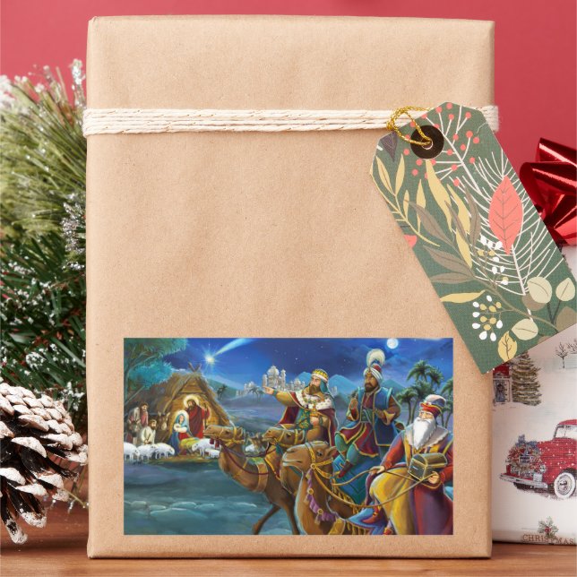 Nativity scene with wise men Christmas Holiday   Sticker (Holiday)
