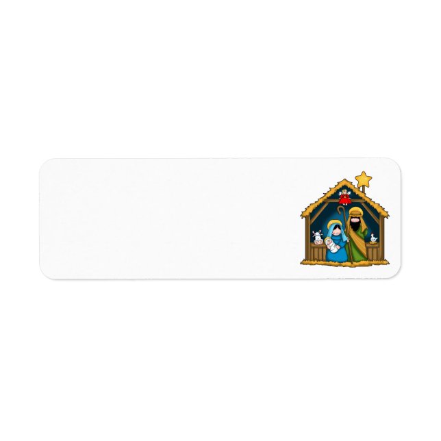 nativity stable scene address labels (Front)