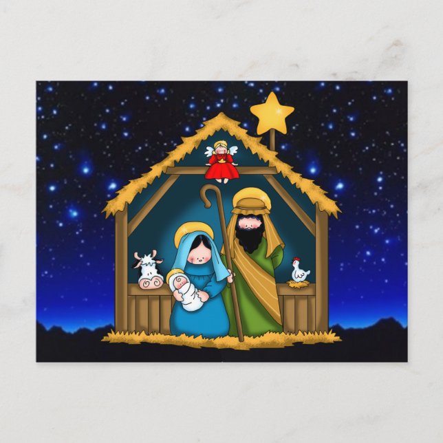 Nativity Stable Scene Postcard (Front)
