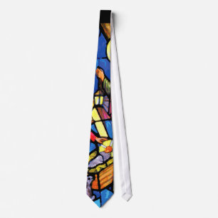 Nativity Stained Glass Christmas Tie
