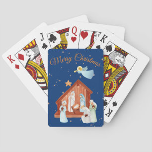 Nativity & Stars Christmas Playing Cards
