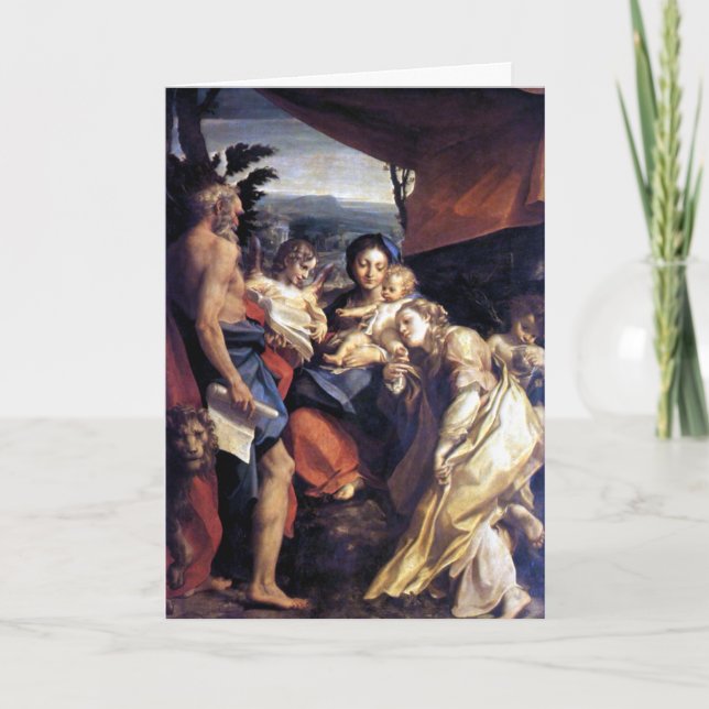 Nativity - The Day - Correggio - Renaissance Holiday Card (Front)