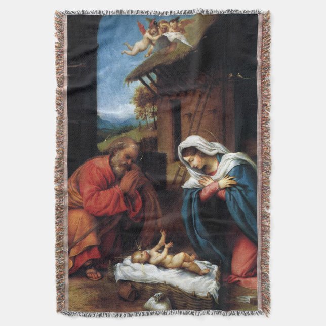 Nativity Throw Blanket (Front Vertical)