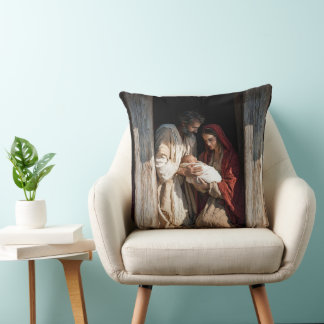 Nativity Throw Pillow
