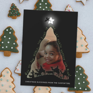 Nativity Tree Photo Card
