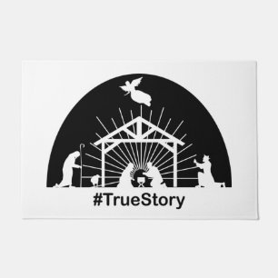 Nativity True Story Doormat