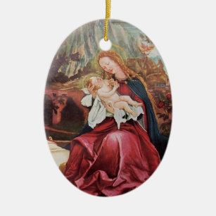 NATIVITY WITH ANGELS - MAGIC OF CHRISTMAS CERAMIC ORNAMENT