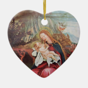 NATIVITY WITH ANGELS - MAGIC OF CHRISTMAS CERAMIC ORNAMENT