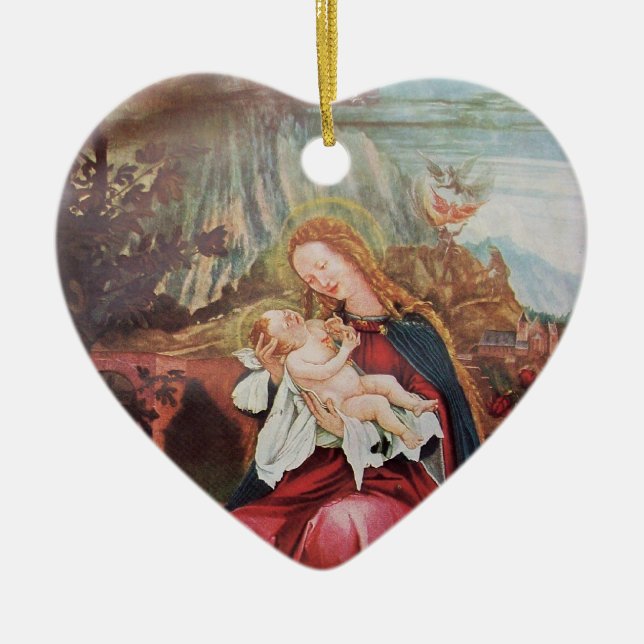 NATIVITY WITH ANGELS - MAGIC OF CHRISTMAS CERAMIC ORNAMENT (Front)
