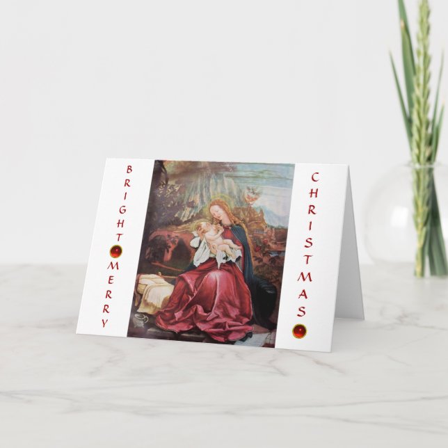 NATIVITY WITH ANGELS - MAGIC OF CHRISTMAS HOLIDAY CARD (Front)