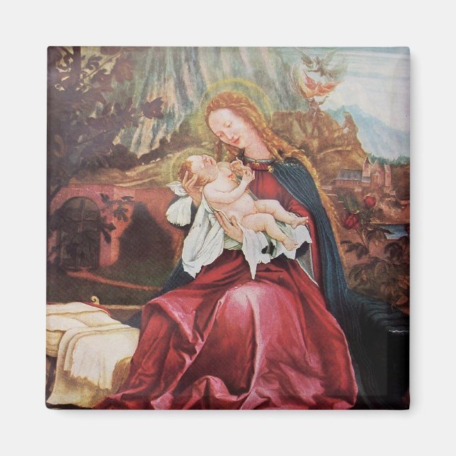 NATIVITY WITH ANGELS - MAGIC OF CHRISTMAS MAGNET (Front)