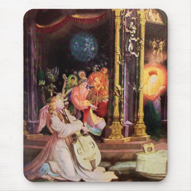 NATIVITY WITH ANGELS - MAGIC OF CHRISTMAS MOUSE PAD (Front)