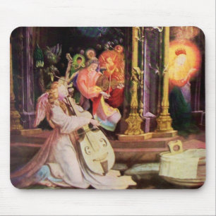 NATIVITY WITH ANGELS - MAGIC OF CHRISTMAS MOUSE PAD