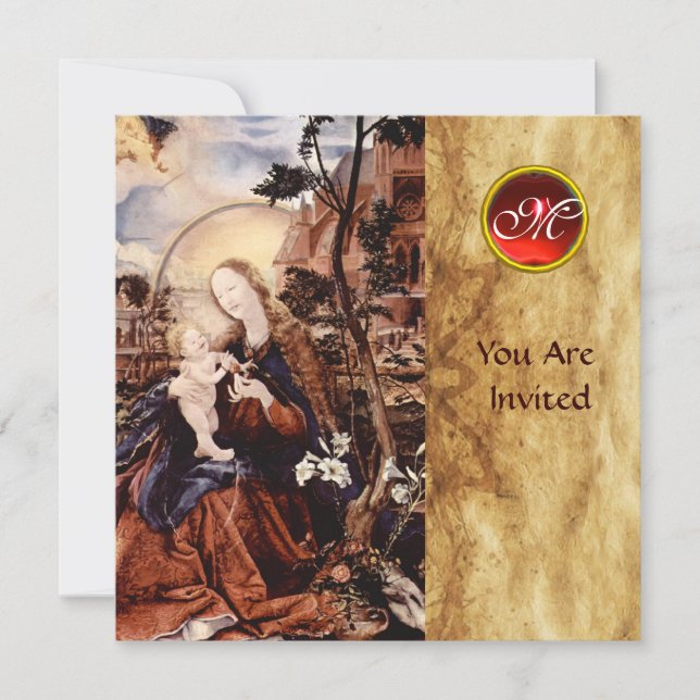 NATIVITY WITH WHITE LILLES - MAGIC OF CHRISTMAS INVITATION (Front)