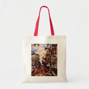 NATIVITY WITH WHITE LILLES , MAGIC OF CHRISTMAS  TOTE BAG