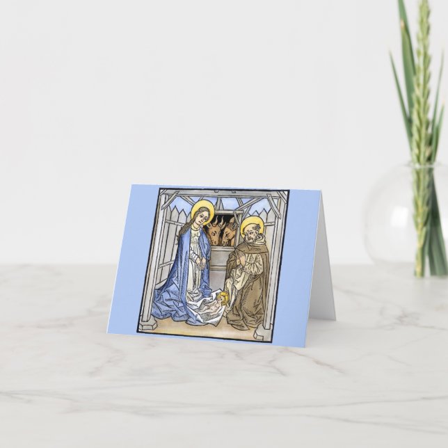 NATIVITY WOODCUT CHRISTMAS CARD (Front)