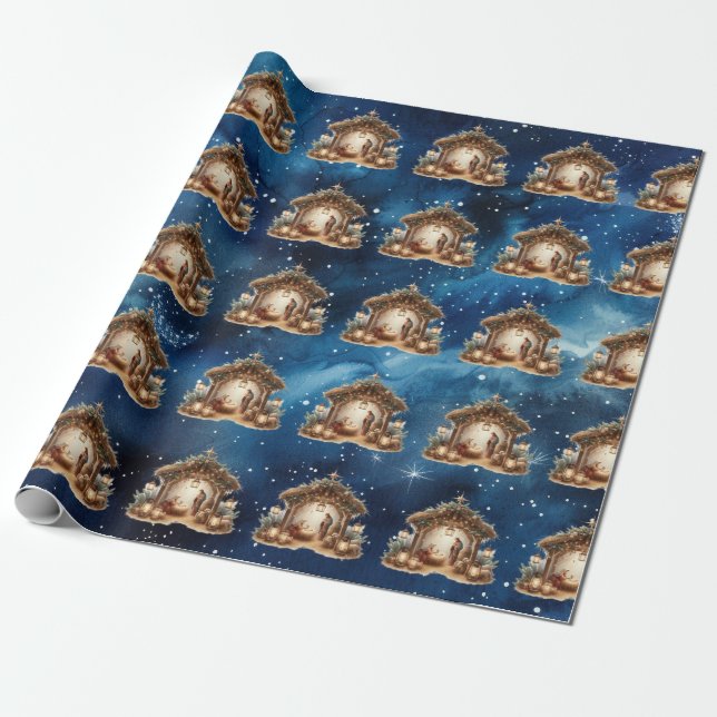 Nativity Wrapping Paper (Unrolled)
