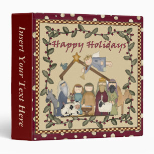 Nativity Xmas Avery Binder
