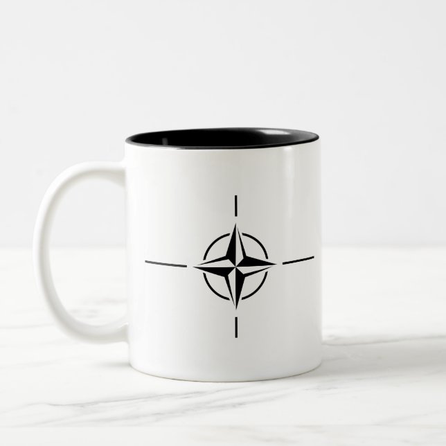 NATO Emblem Two-Tone Coffee Mug (Left)