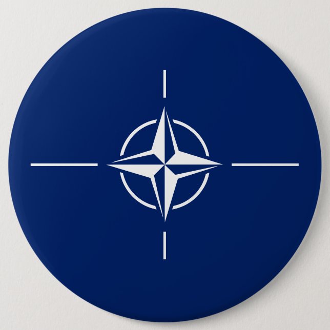 NATO Flag 6 Inch Round Button (Front)