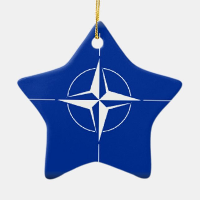 NATO Flag Ceramic Ornament (Front)
