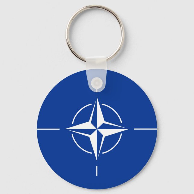nato flag North Atlantic Treaty Organization Allia Keychain (Front)