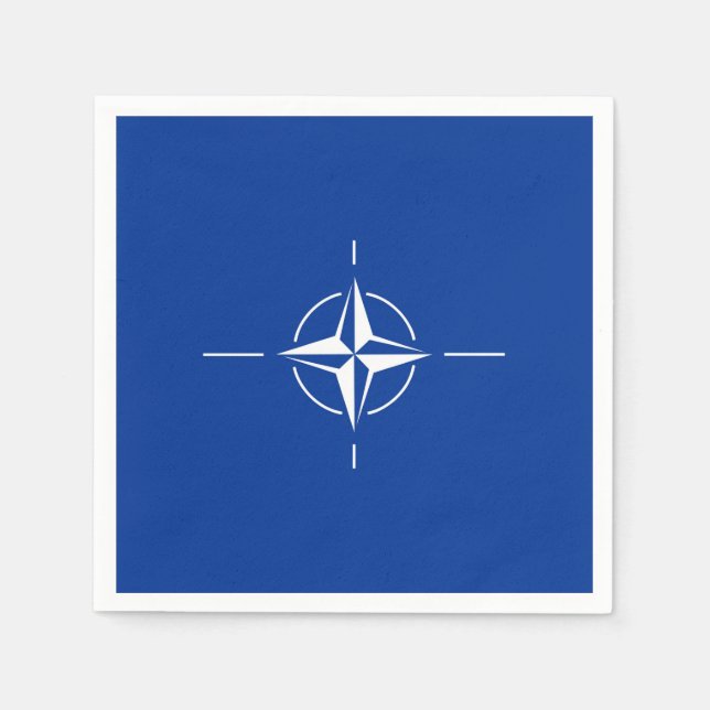 nato flag North Atlantic Treaty Organization Allia Napkin (Front)