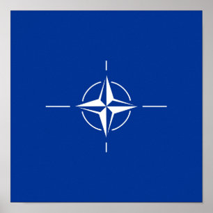nato flag North Atlantic Treaty Organization Allia Poster