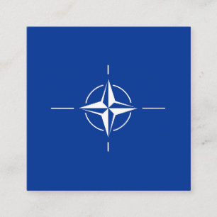 nato flag North Atlantic Treaty Organization Allia Square Business Card